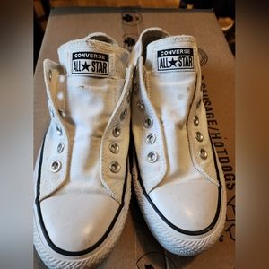 Converse White Slip on 7.5 LADIES